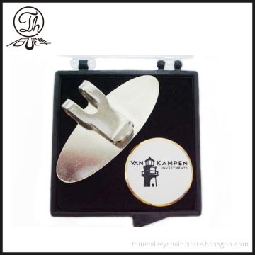 Golf metal ball marker hat clip